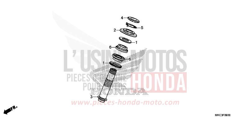 SHAFT ROD for Gold Wing CANDY ARDENT RED (R367) from 2018